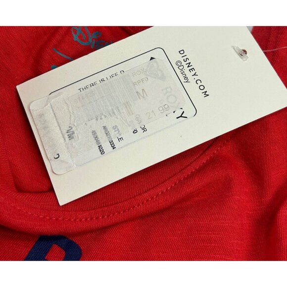 ROXY DISNEY The Little Mermaid Ariel Tank Tops Sz M Bundle Red Yellow Graphics - Picture 8 of 16